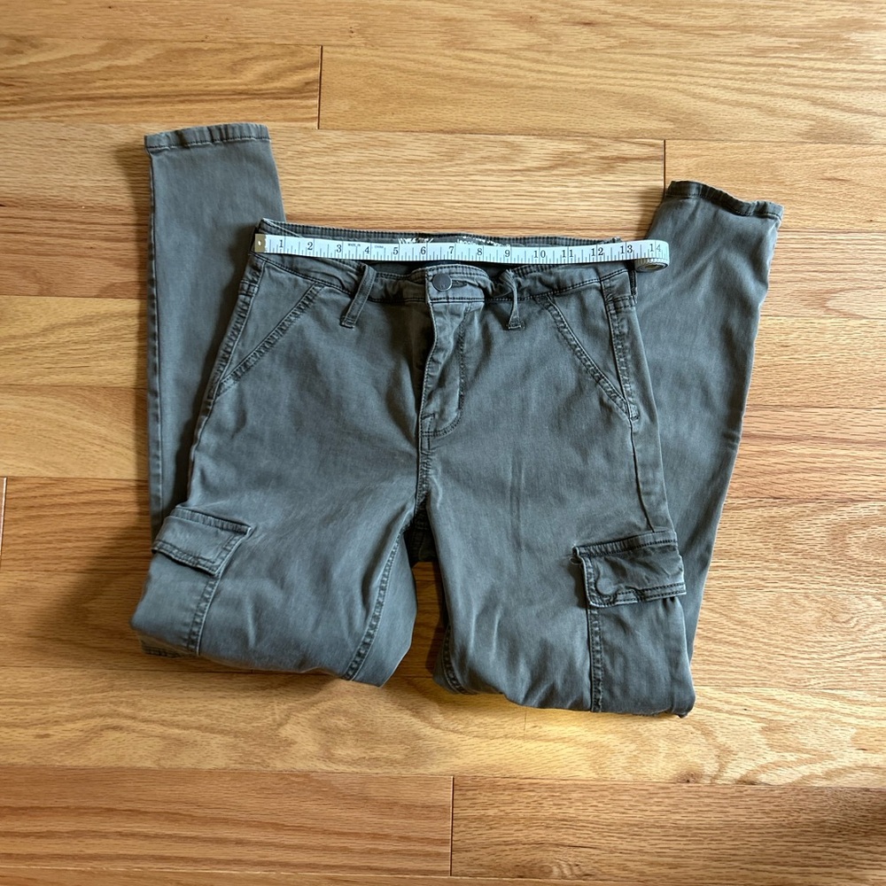 Mossimo Olive Green Cargo Pocket High Rise Jegging Pants